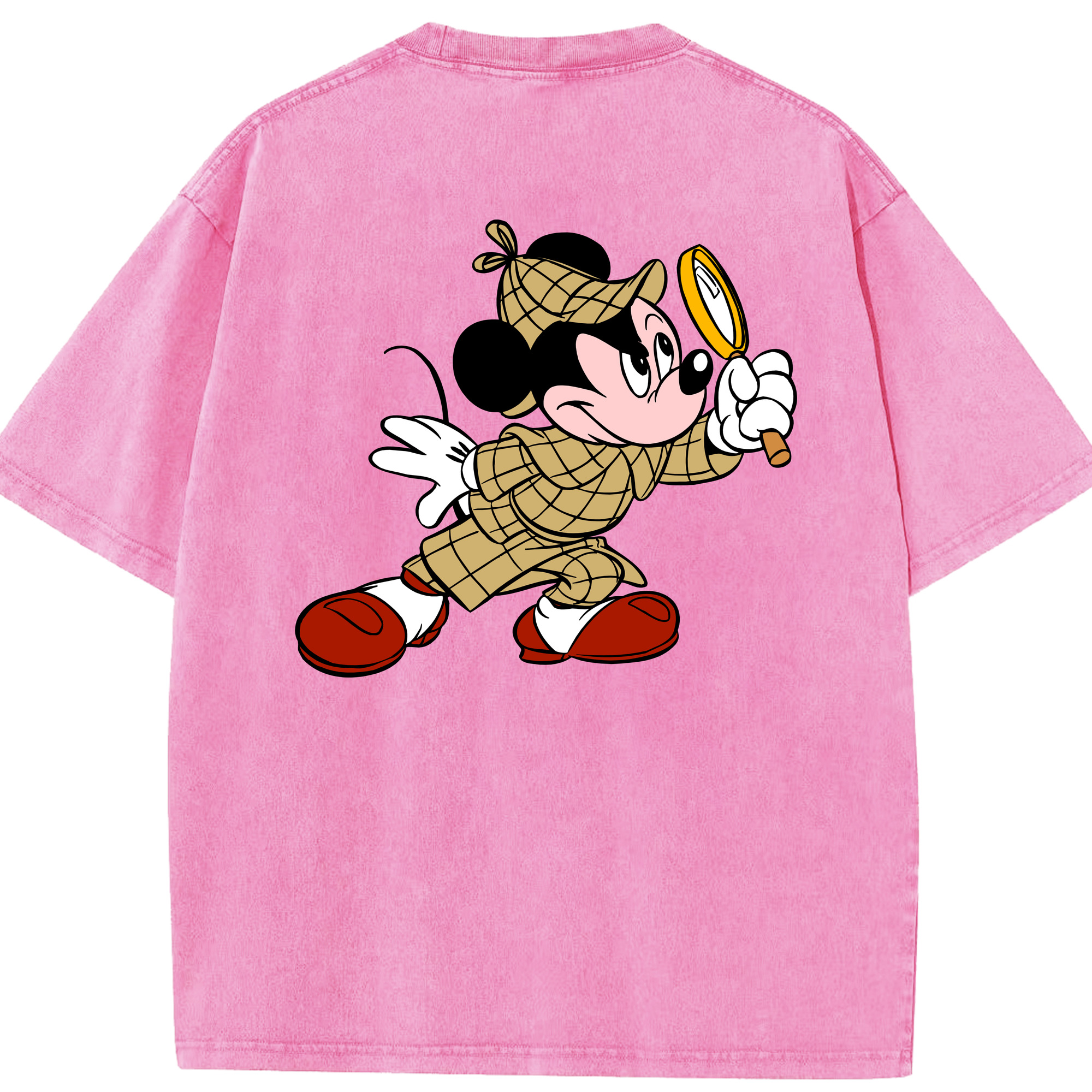 （画像用） ミッキーマウス Mickey Mouse 綿100% ヴィンテージ風 半袖Tシャツ（背面プリント）